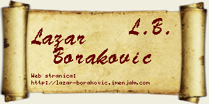 Lazar Boraković vizit kartica